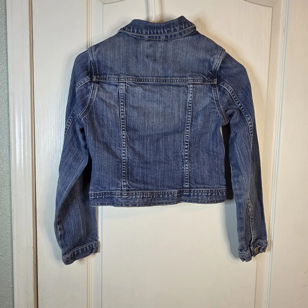 Y2K Gap Kids Jean Jacket Pink Threading-girls LG - Picture 2 of 11